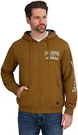 Billabong Mens Sherpa Lined Hoodie Jacket, Rust, S