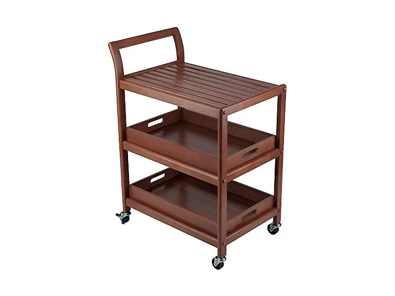 Winsome Albert Rolling Bar Cart Walnut