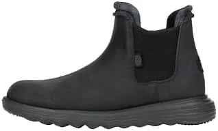 Hey Dude Mens Shoes, Branson Classic, Black/Black, 46