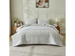 Vintage Floral Printed Quilt Set