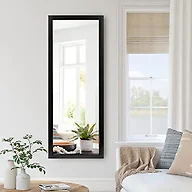 NeuType Full Length Mirror 43"x16" Large Mirror Bedroom Locker Room Standing Hanging Mirror Dressing Mirror, Black(No Stand)