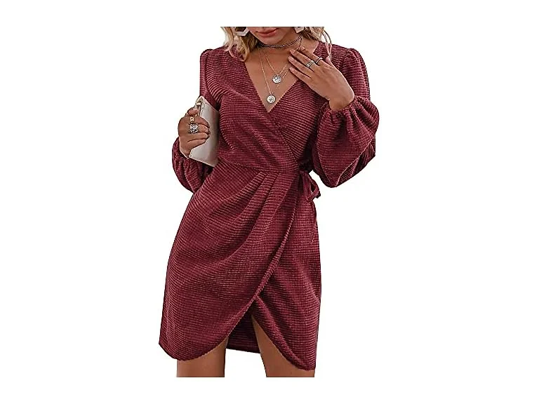 BerryGo Women (X-Large Petite) Dress Wine Red