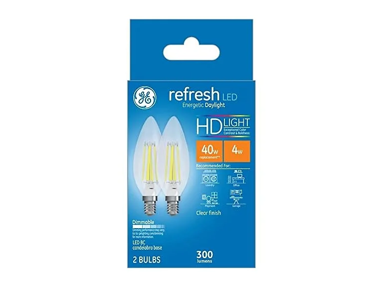 GE Lighting 31741 Refresh HD Decorative LED Light Bulbs