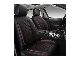 LINGVIDO Car Seat Covers Full Set (5 Seats) - Premium Perforated Nappa Leather, Waterproof Shield, Omni-Adapt Fit SUVs Sedans, Ultimate Family & Pet Protection