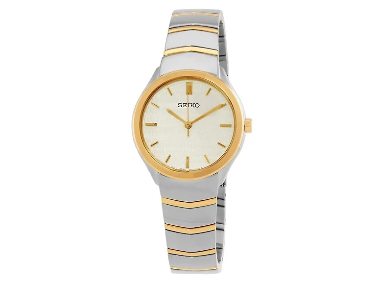 Seiko Discover More Quartz Champagne Dial Watch