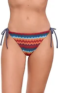 Sports Illustrated Women's String Tie Side Bottom, Groovy Stripe, Large
