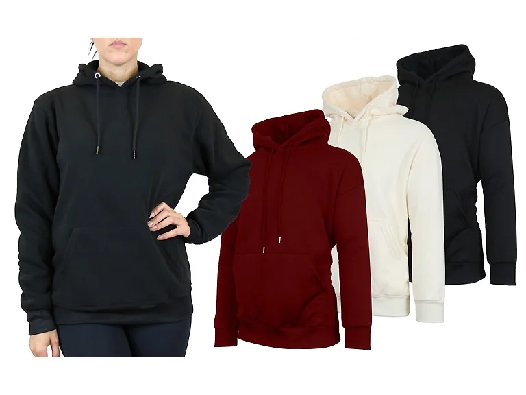 3-Pack Women's Sherpa-Lined Hoodies