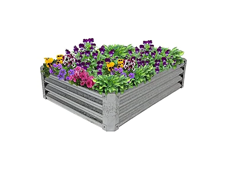 Sunnydaze 48" Steel Raised Rectangle Garden Bed