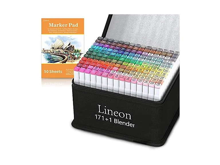 Lineon 172-Color Alcohol Art Markers