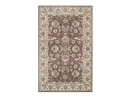 SUPERIOR Elegant Lille Collection Area Rug, 8mm Pile Height with Jute Backing, Beautiful Chic Bordered Rug Design, Anti-Static, Water-Repellent Rugs - 5ft x 8ft , Brown