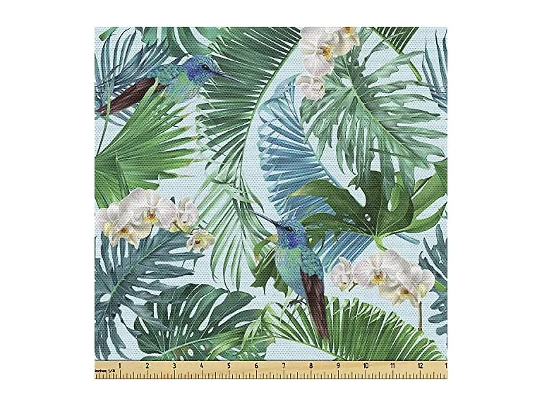 Ambesonne Hummingbird Fabric by The Yard