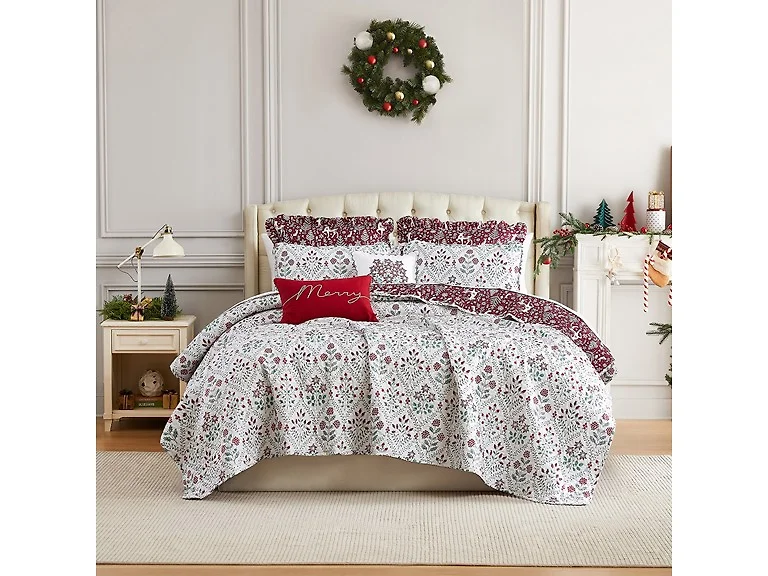 Oversized 7Pc Christmas Quilt Set