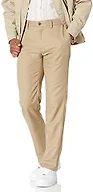 Amazon Essentials Men's Slim-Fit Flat-Front Dress Pants, Straight Leg, Polyester, Stone