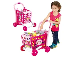 Playdate Toys DAAS-TD1052  18.5" Grocery Shopping Cart Pretend Play Toy  Pink