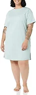 Amazon Essentials Women's Cotton Modal Knit Jersey Sleep Tee Nightdress, Dusty Blue, Medium