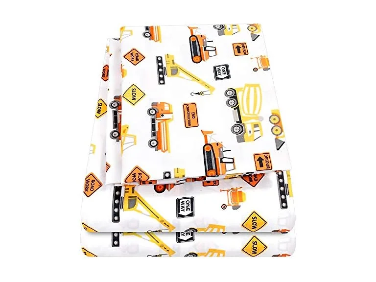 Kids Construction Printed Sheet Set