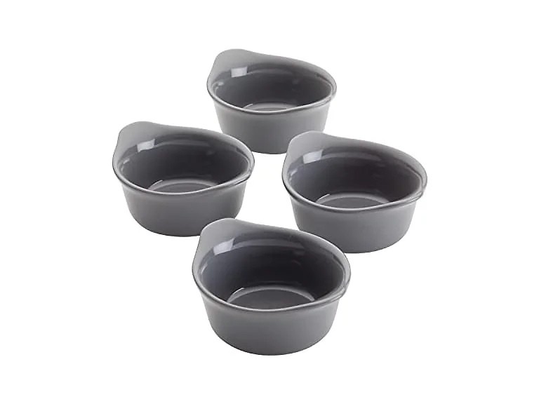 Rachael Ray  Ceramics Round Ramekins 4PK Gray
