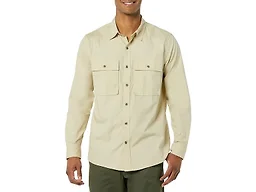 Amazon Essentials Men's Standard-Fit Long-Sleeve Two-Pocket Utility Shirt, Light Tan, XX-Large Tall