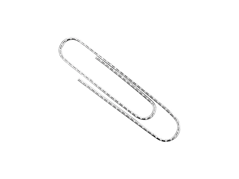 ACCO Non-Skid Paper Clips, No.4 Jumbo Size, 100 ct