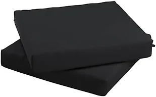 Set of 2 Chair Pad Cushion Bla