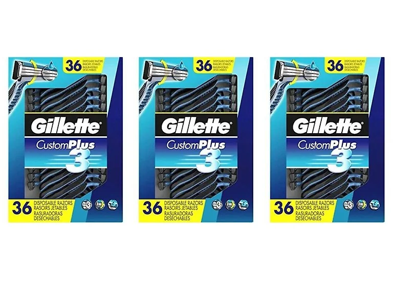3PK Custom Plus3 Disposable Razors
