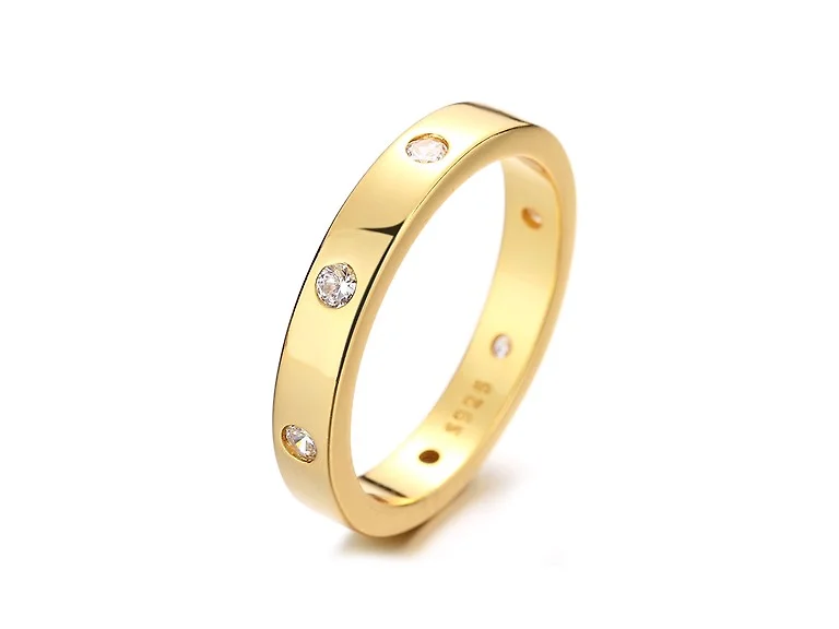 14K Gold plated thick Band Ring