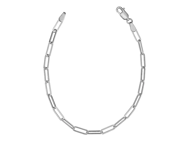 Yeidid Silver Paperclip Bracelet 7" or 8"