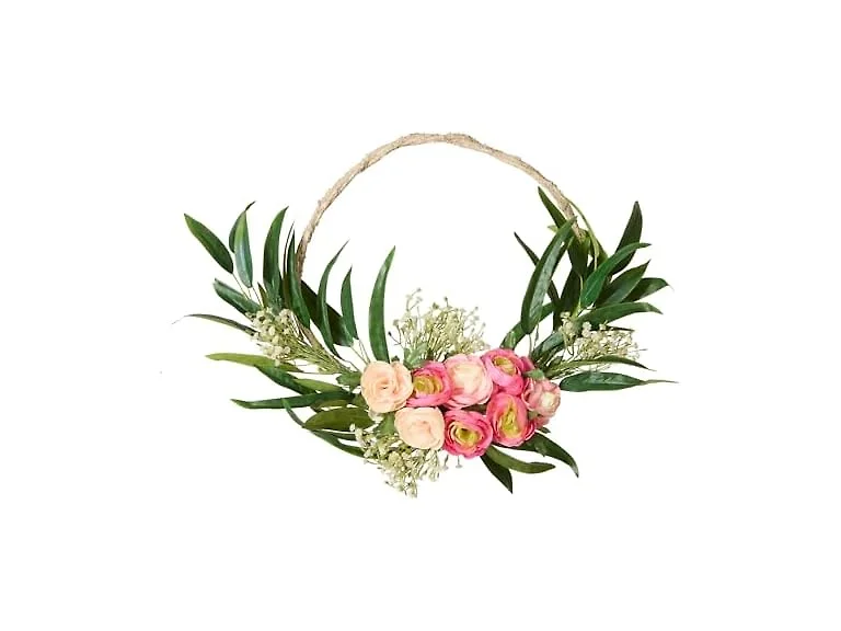 National Tree Company Inch Artificial Wreath Pink