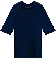 Kanu Surf Big Boys' Fiji UPF 50+ Sun Protective Rashguard, Navy, Large (12)