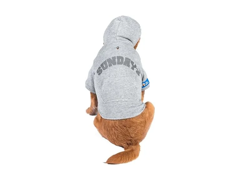The Dodo Heather Gray ‘Sundays’ Hoodie for Dogs, S
