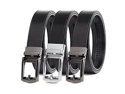 1, 2, 3-Pack Comfort Belt Mens Leather Ratchet Belt