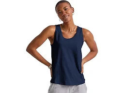 Hanes Originals Tri-Blend Tank Top, Lightweight Sleeveless Shirt for Women, Plus, Athletic Navy Pe Heather, Small