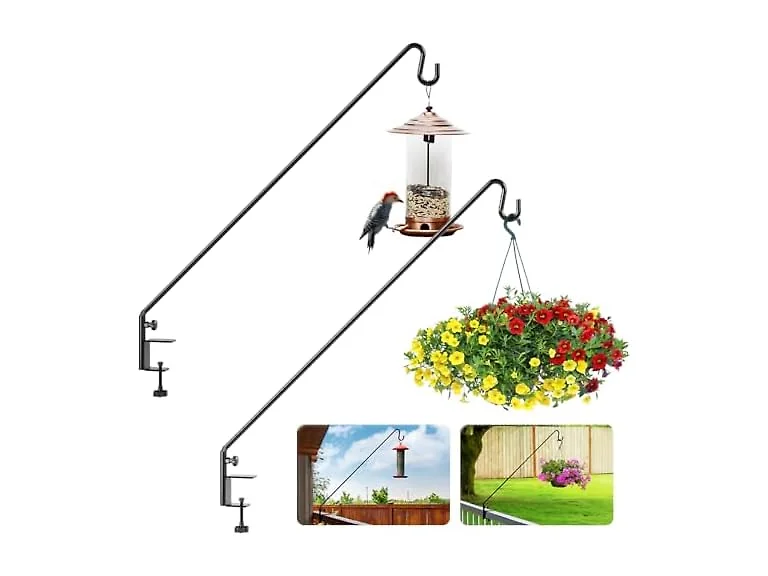 Idzo Deck Hook Bird Feeder Hanger 2-Pack