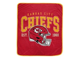 NFL Team Vintage Helmet Cozy Throw - Kansas City Chiefs