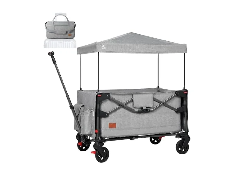 EVER ADVANCED Gray Lightweight  Stroller Wagon for 2 Kids