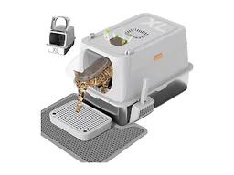 XL Stainless Steel Cat Litter Box w/ Lid