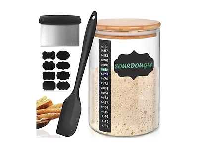 Kmise Sourdough Starter Jar, 34 Oz