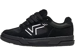 Vans Unisex Upland Shoe, Black/Black/White, 11/12.5