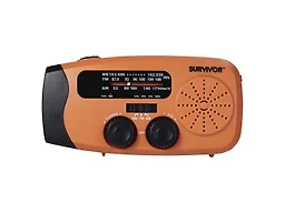 Survivor MQ-SRVRA5000-BLKORG Emergency Weather Radio Black