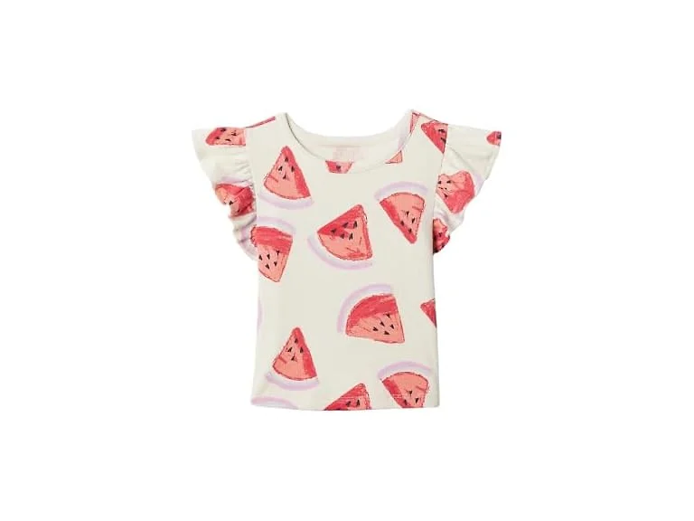 GAP Girls (12-18 MOS) Ruffle Ribbed Tee