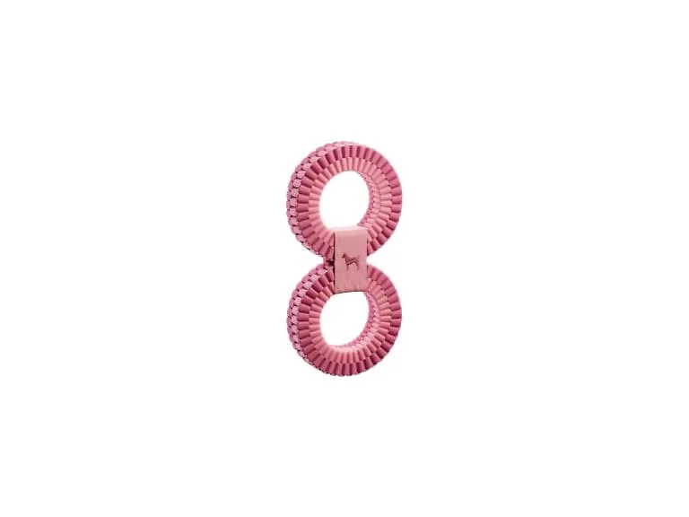 NOAH & PAW Luxury Dog Toy, Dog Rope Toy- Double Ring, Pink