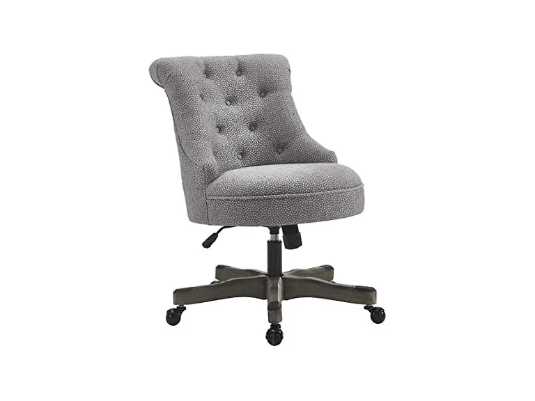 Linon Sinclair Office Chair with Wood Ba
