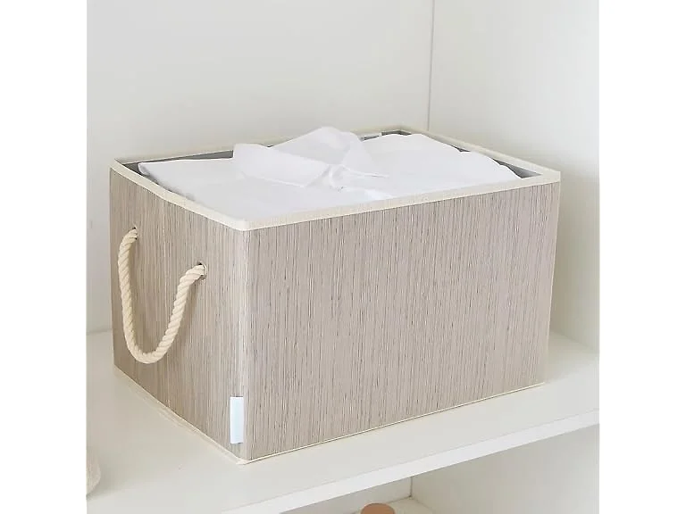 Sukkiri Homu 2-Pack Fabric Storage Baskets Clay