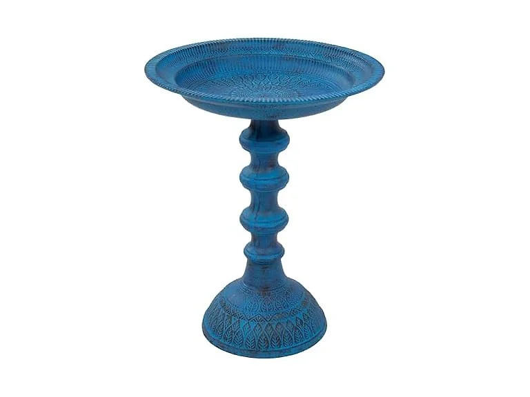 Sunnydaze Decor 18" Bird Bath- Blue Patina