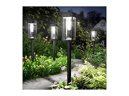 ALFIOT Solar Pathway Lights Outdoor, 8 Pack, Cool White, 3 Heights, IP65