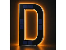 Infinite Basics Solar LED House Number Sign – 6.7" - D
