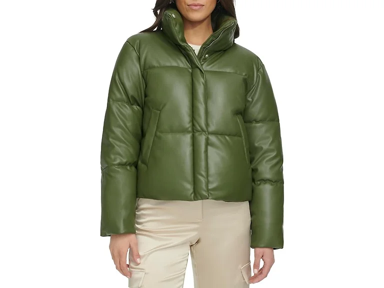 Levi's Women (XS) Vegan Leather Quilted Short Coat