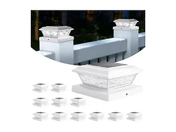 Brightever B0FRMRJNS8 Solar Post Cap Lights 12p Whit