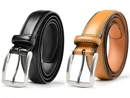 Giorgio Brutini CB-GB-7000-BLKTAN-M M (32-36) Giorgio Brutini Leather Dress Belt Black & Tan