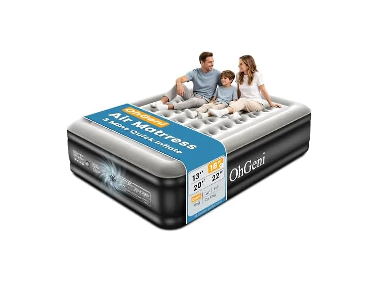 OhGeni Queen Air Mattress Built-in Pump